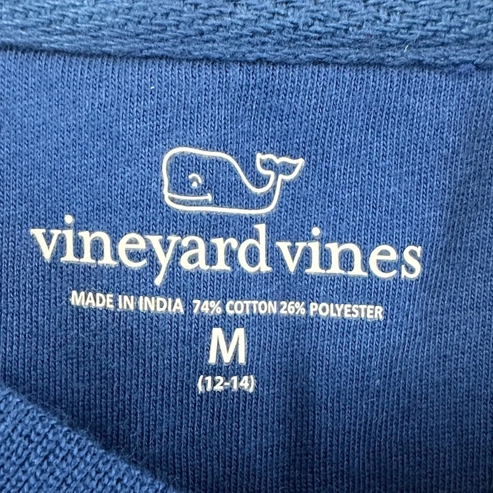 NWT Vineyard Vines Prussian Blue Logo Graphic Crewneck Sweatshirt Kids 12/14